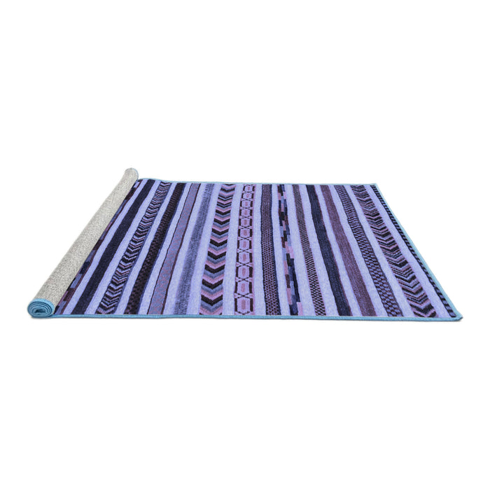 Sideview of Machine Washable Oriental Blue Modern Rug, wshabs2318blu