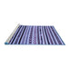 Sideview of Machine Washable Oriental Blue Modern Rug, wshabs2318blu