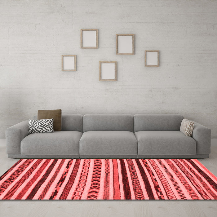 Modern Red Washable Rugs