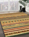 Machine Washable Abstract Orange Rug in a Family Room, wshabs2318