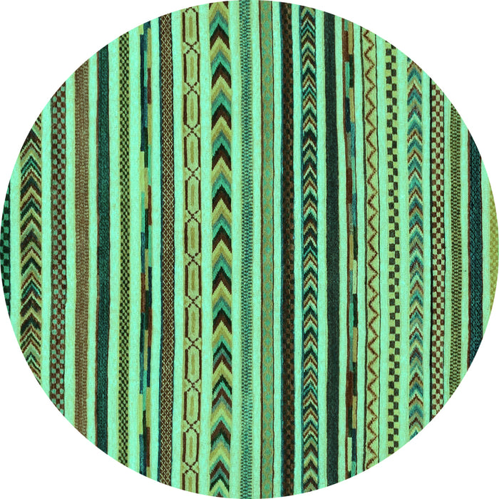 Round Oriental Turquoise Modern Rug, abs2318turq