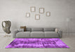 Machine Washable Oriental Purple Modern Area Rugs in a Living Room, wshabs2319pur