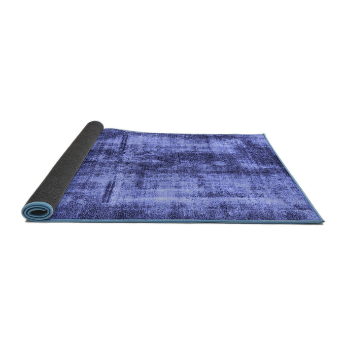 Sideview of Oriental Blue Modern Rug, abs2319blu