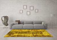 Machine Washable Oriental Yellow Modern Rug, wshabs2319yw