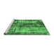 Sideview of Machine Washable Oriental Emerald Green Modern Area Rugs, wshabs2319emgrn