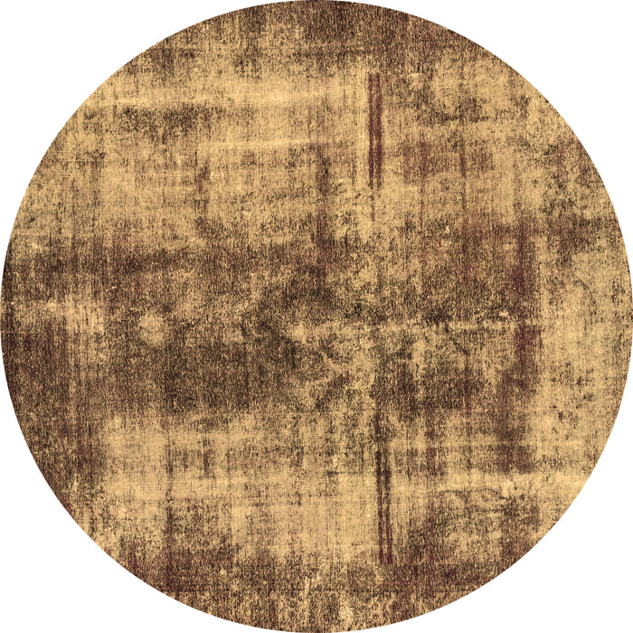 Round Oriental Brown Modern Rug, abs2319brn