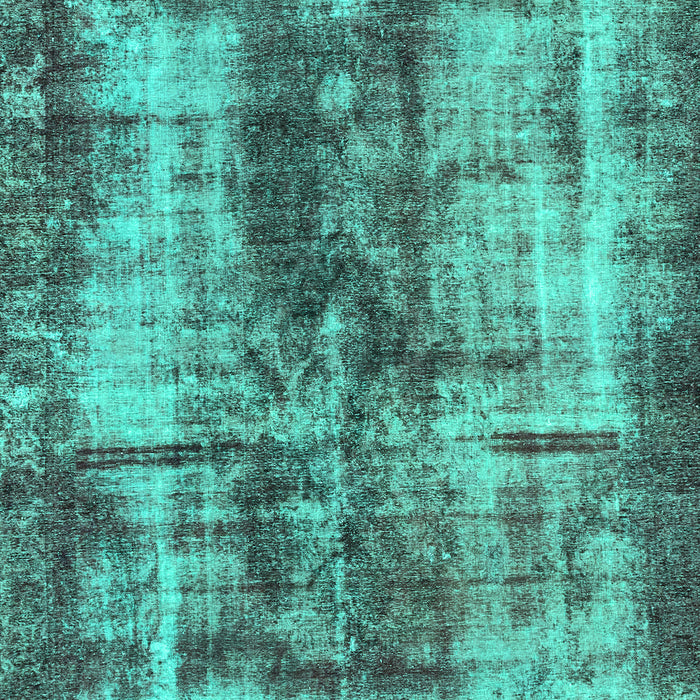Machine Washable Oriental Turquoise Modern Area Rugs, wshabs2319turq