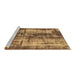 Sideview of Machine Washable Oriental Brown Modern Rug, wshabs2319brn