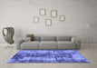 Machine Washable Oriental Blue Modern Rug in a Living Room, wshabs2319blu