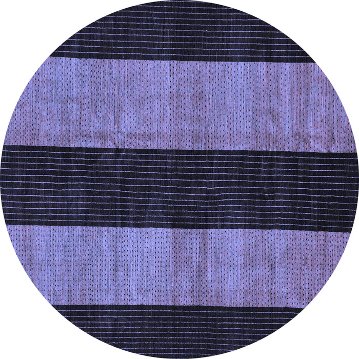 Round Abstract Blue Modern Rug, abs231blu