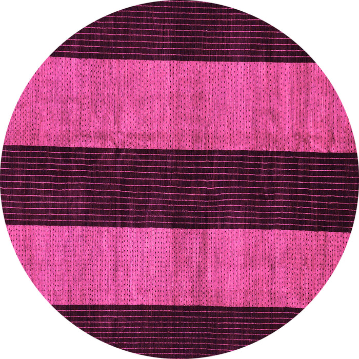 Round Abstract Pink Modern Rug, abs231pnk