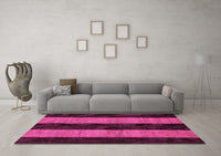 Machine Washable Abstract Pink Modern Rug, wshabs231pnk