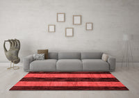 Machine Washable Abstract Red Modern Rug, wshabs231red