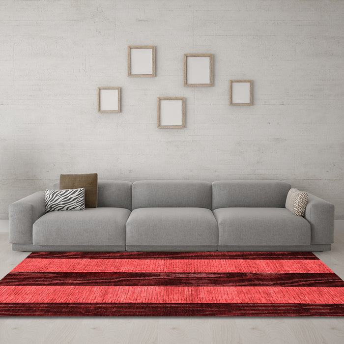 Modern Red Washable Rugs