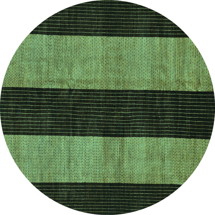 Round Abstract Turquoise Modern Rug, abs231turq