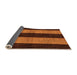 Sideview of Abstract Orange Modern Rug, abs231org