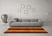 Machine Washable Abstract Orange Modern Area Rugs in a Living Room, wshabs231org