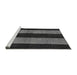 Sideview of Machine Washable Abstract Gray Modern Rug, wshabs231gry