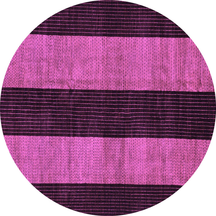 Round Machine Washable Abstract Purple Modern Area Rugs, wshabs231pur