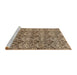 Sideview of Machine Washable Abstract Red Brown Rug, wshabs232