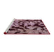 Sideview of Machine Washable Abstract Plum Purple Rug, wshabs2320