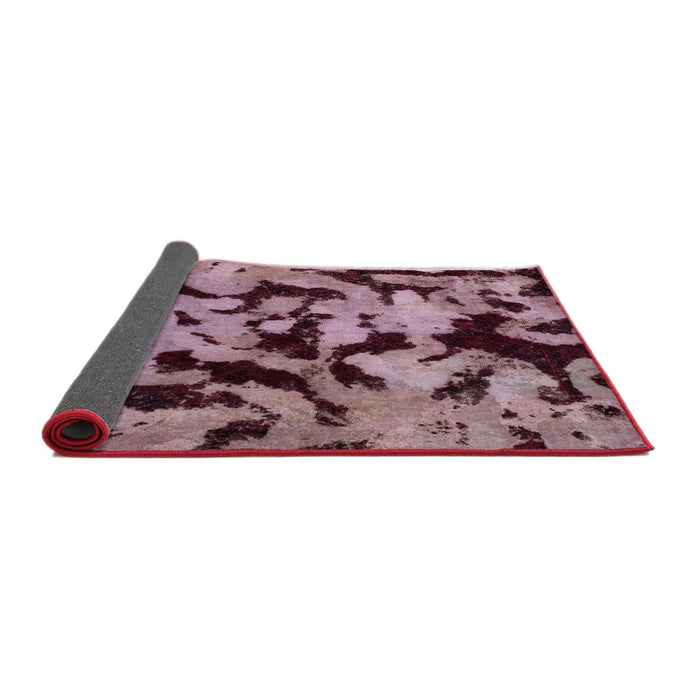 Sideview of Abstract Plum Purple Oriental Rug, abs2320