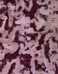 Machine Washable Abstract Plum Purple Rug, wshabs2320