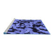 Sideview of Machine Washable Oriental Blue Modern Rug, wshabs2320blu