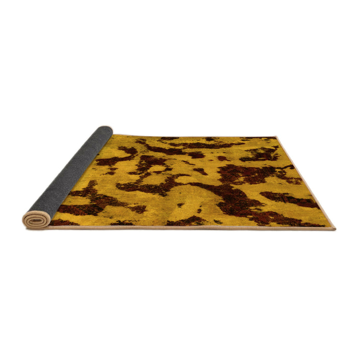 Sideview of Oriental Yellow Modern Rug, abs2320yw