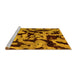 Sideview of Machine Washable Oriental Yellow Modern Rug, wshabs2320yw