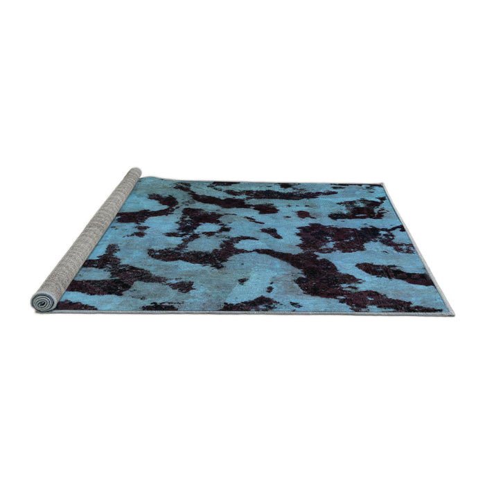Sideview of Machine Washable Oriental Light Blue Modern Rug, wshabs2320lblu