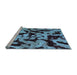 Sideview of Machine Washable Oriental Light Blue Modern Rug, wshabs2320lblu