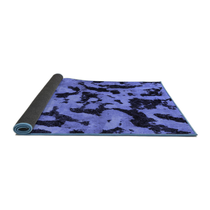 Sideview of Oriental Blue Modern Rug, abs2320blu