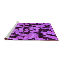 Sideview of Machine Washable Oriental Purple Modern Area Rugs, wshabs2320pur