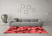 Modern Red Washable Rugs