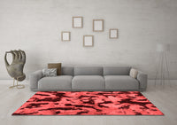 Machine Washable Oriental Red Modern Rug, wshabs2320red