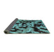 Sideview of Oriental Turquoise Modern Rug, abs2320turq