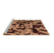 Sideview of Machine Washable Oriental Brown Modern Rug, wshabs2320brn