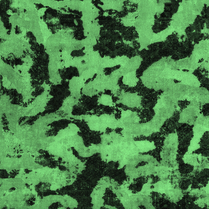 Square Machine Washable Oriental Emerald Green Modern Area Rugs, wshabs2320emgrn