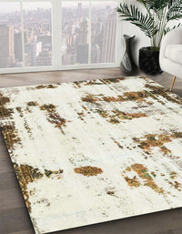 Abstract Brown Modern Rug, abs2321