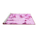 Sideview of Machine Washable Abstract Pink Modern Rug, wshabs2321pnk