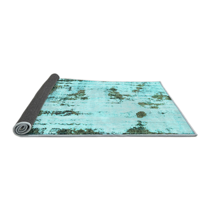 Sideview of Abstract Light Blue Modern Rug, abs2321lblu