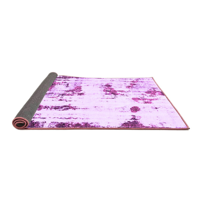 Sideview of Abstract Purple Modern Rug, abs2321pur