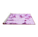 Sideview of Machine Washable Abstract Purple Modern Area Rugs, wshabs2321pur