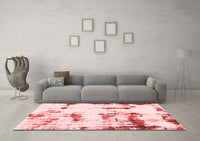 Machine Washable Abstract Red Modern Rug, wshabs2321red