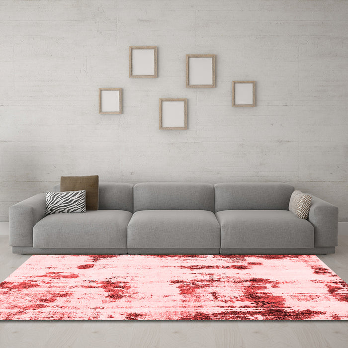 Modern Red Washable Rugs
