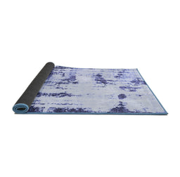 Sideview of Abstract Blue Modern Rug, abs2321blu