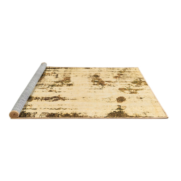 Sideview of Machine Washable Abstract Brown Modern Rug, wshabs2321brn