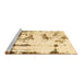 Sideview of Machine Washable Abstract Brown Modern Rug, wshabs2321brn