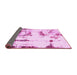 Sideview of Abstract Pink Modern Rug, abs2321pnk